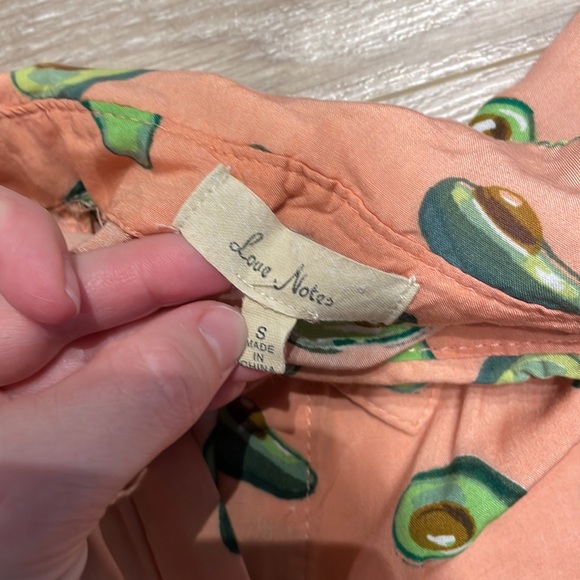 Love Notes avocado button down tie shirt - Picture 6 of 13